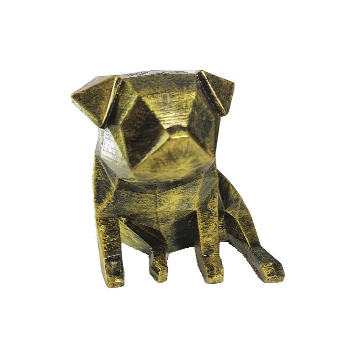 Pug Decoração Low Poly