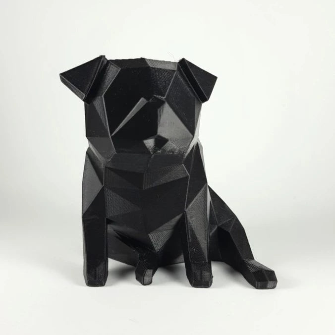 Pug Decoração Low Poly