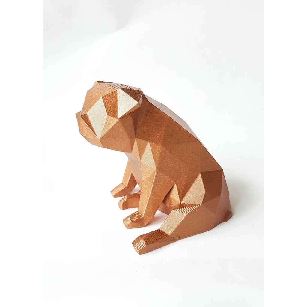 Pug Decoração Low Poly