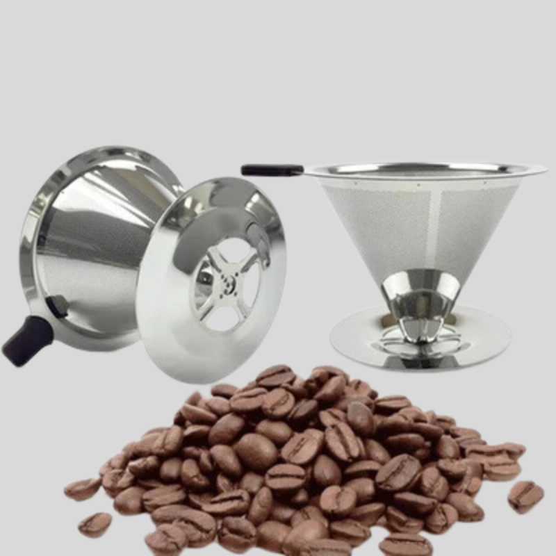 Coador de Café Pour Over em Aço Inox