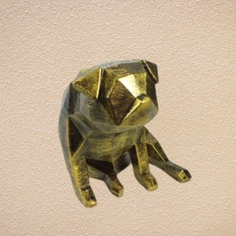 Pug Decoração Low Poly