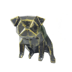 Pug Decoração Low Poly