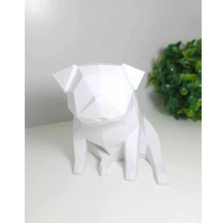 Pug Decoração Low Poly