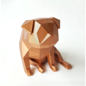 Pug Decoração Low Poly